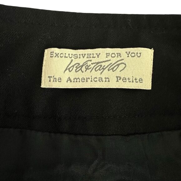 Lord & Taylor 6P Wrap Skirt Wool Navy - Picture 4 of 7